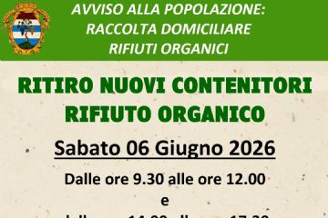 Ritiro contenitori raccolta organico
